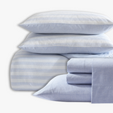 True Comfort Easy Eco Blue Stripe Bedding Bundle