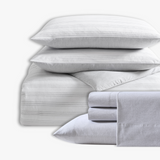 True Comfort Easy Eco Grey Stripe Bedding Bundle